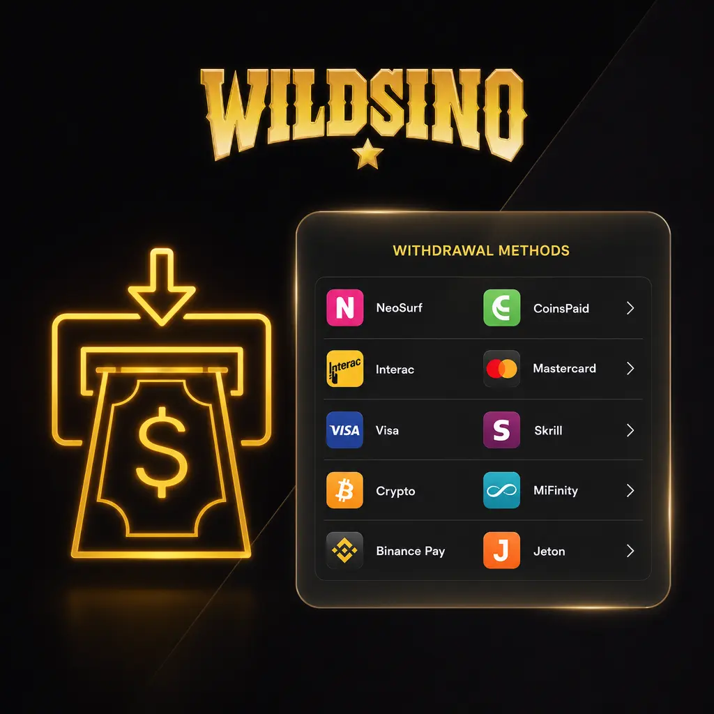 Wildsino withdrawal methods and payment options